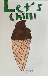 Chocolate ice cream drawing 