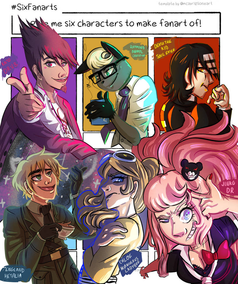 Draw 6 characters by PastelSatellite on DeviantArt