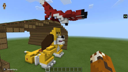 The Fox and the Hound in Minecraft