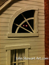 The Amityville Horror house scale model.