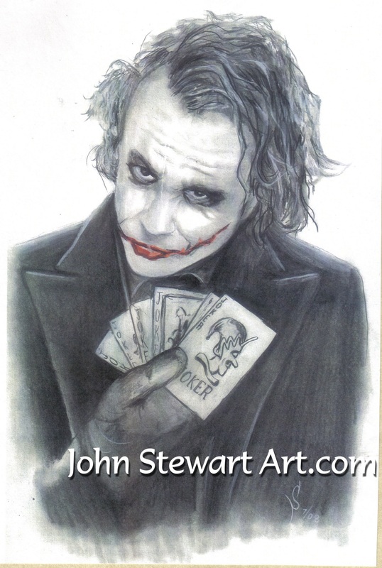 The Joker Charcoal Heath Ledger for sale