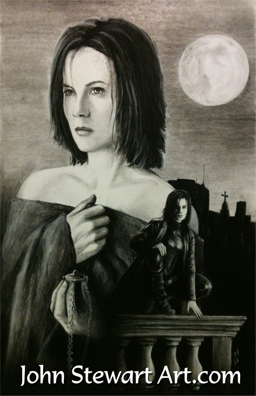 Underworld charcoal portrait