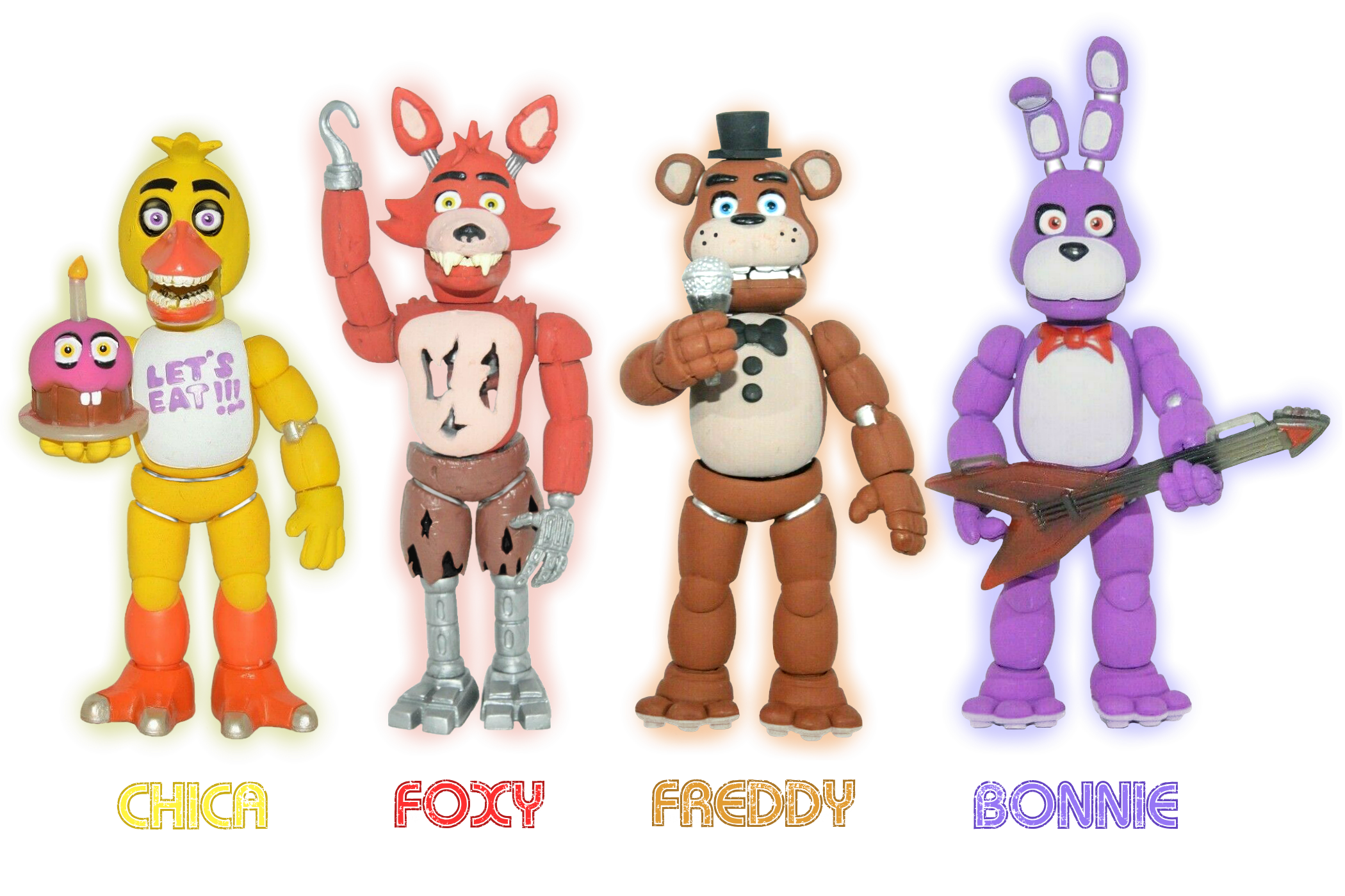 Five Nights at Freddy's 6.5 Plush Set of 4 (Bonnie, Foxy, Freddy, and Chica)  