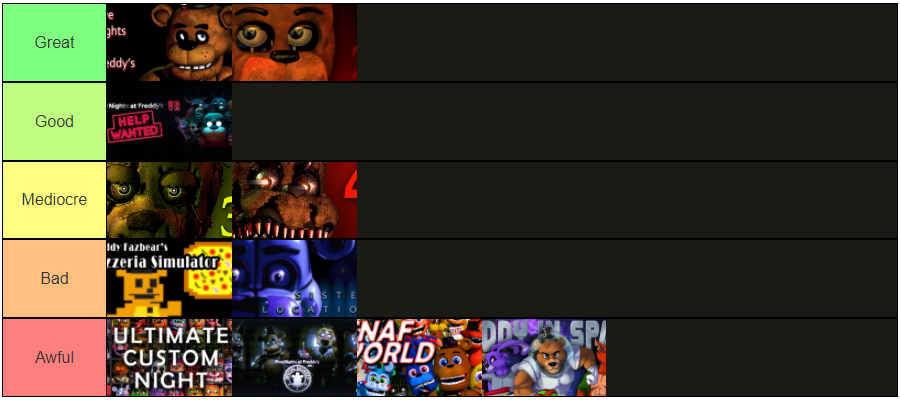 A tier list of every game I've ever played (almost) : r/tierlists