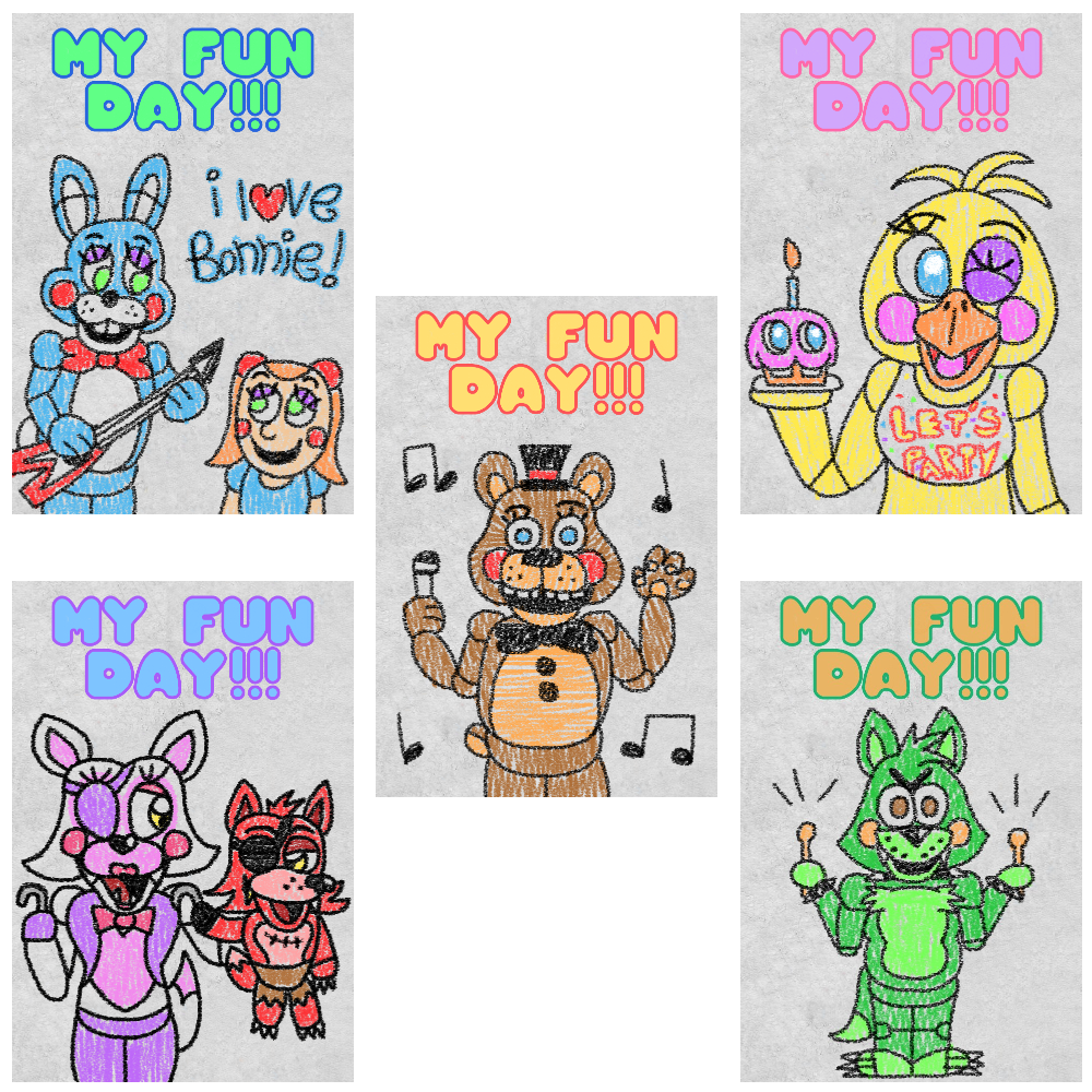 FNaF 2 Animatronic Cast Doodles by StarryWonder355 on DeviantArt