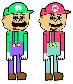 Mario And Luigi w/ SMW Patlette