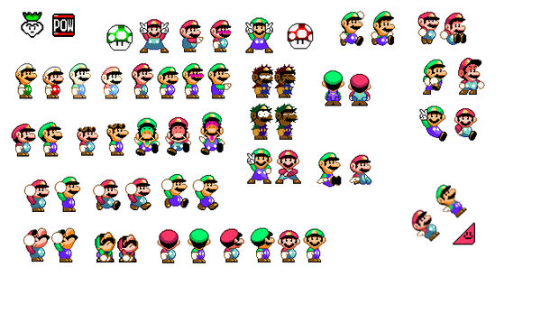 SMW High Res Mario And Luigi Sprites Edits by EarthboundFan235 on ...