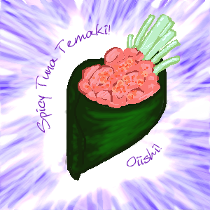 Oekaki Spicy Tuna Temaki