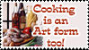 Cooking is Art Stamp by yanagi-san