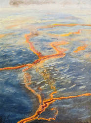 Gulf Oil Spill On Canvas by ShockDr
