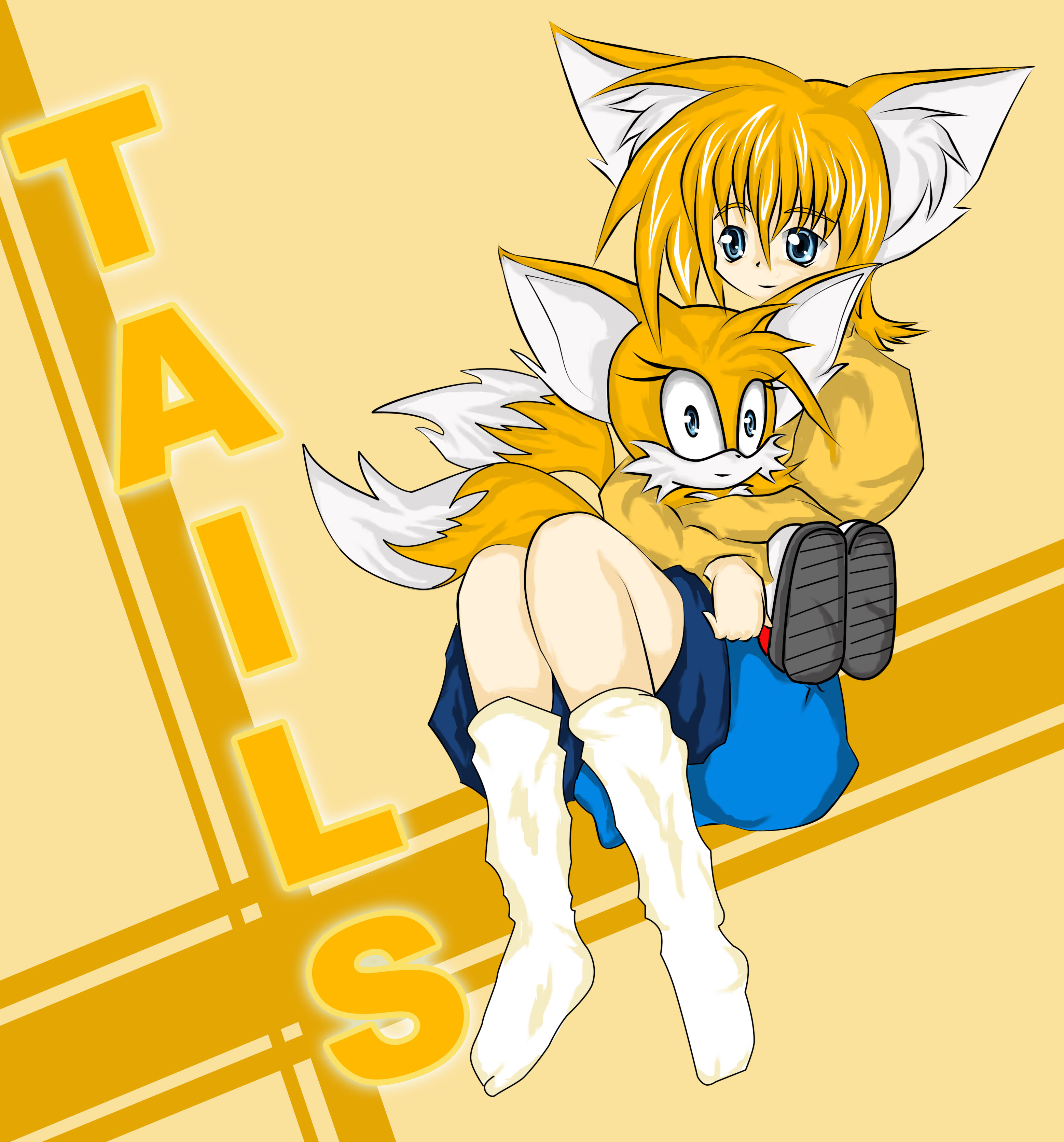 "Sonic" and "Tails" lead to some DeviantArt images whic...