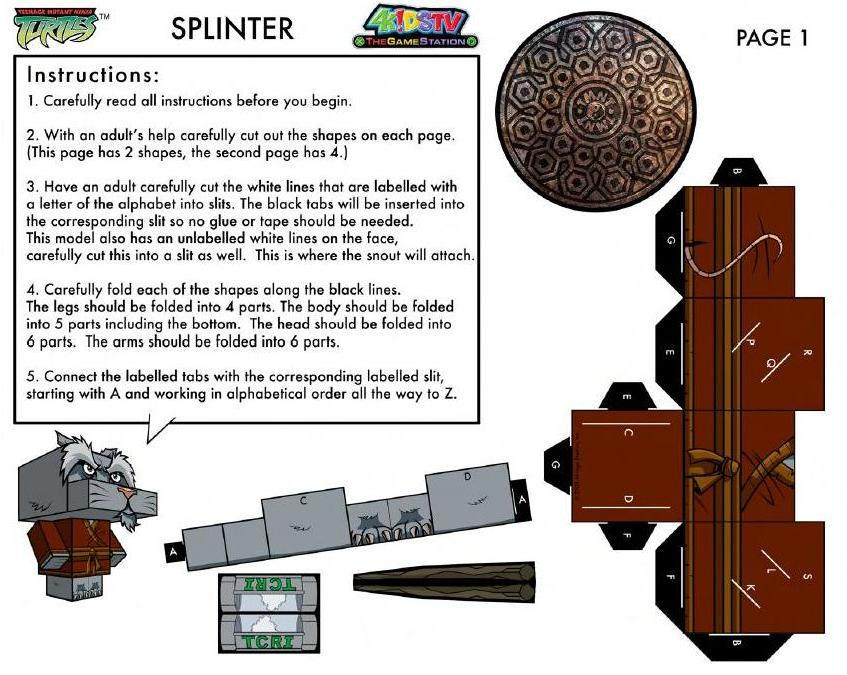 Splinter Papercraft Master Splinter Cubee 1 by Raza5 on DeviantArt