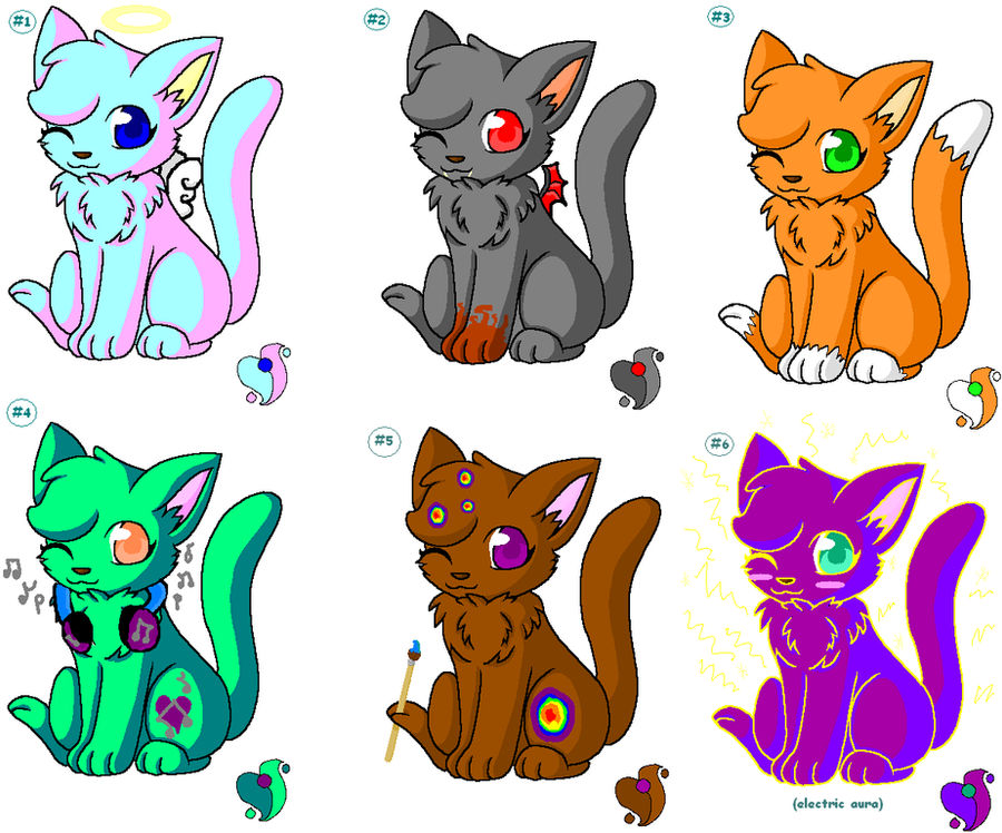 Chibi Cat Adoptables By Blackcat328 On Deviantart