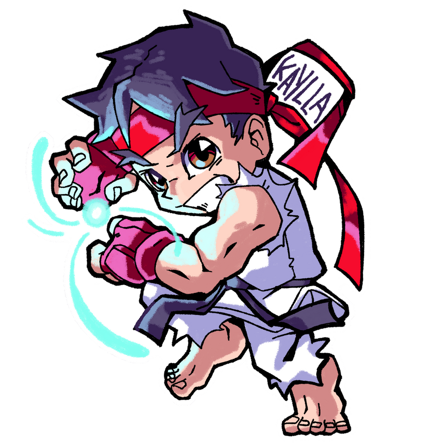 Stickers Ryu Ryu Sticker by KayllaTheCat on DeviantArt