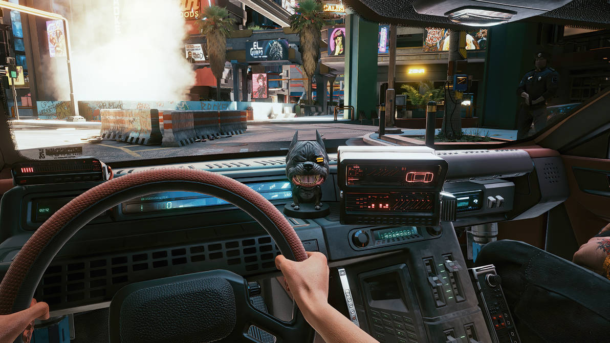 Cyberpunk 2077 inside my ride by eddiewhittonjr on DeviantArt