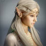 White-Haired Elf Fantasy Woman Art
