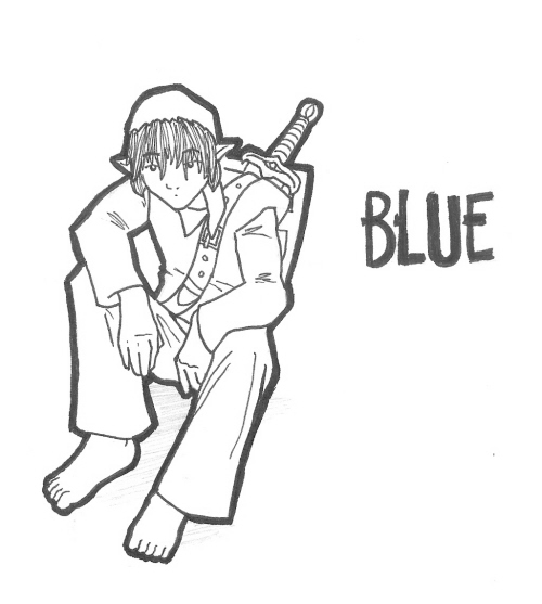 Blue--uncolored