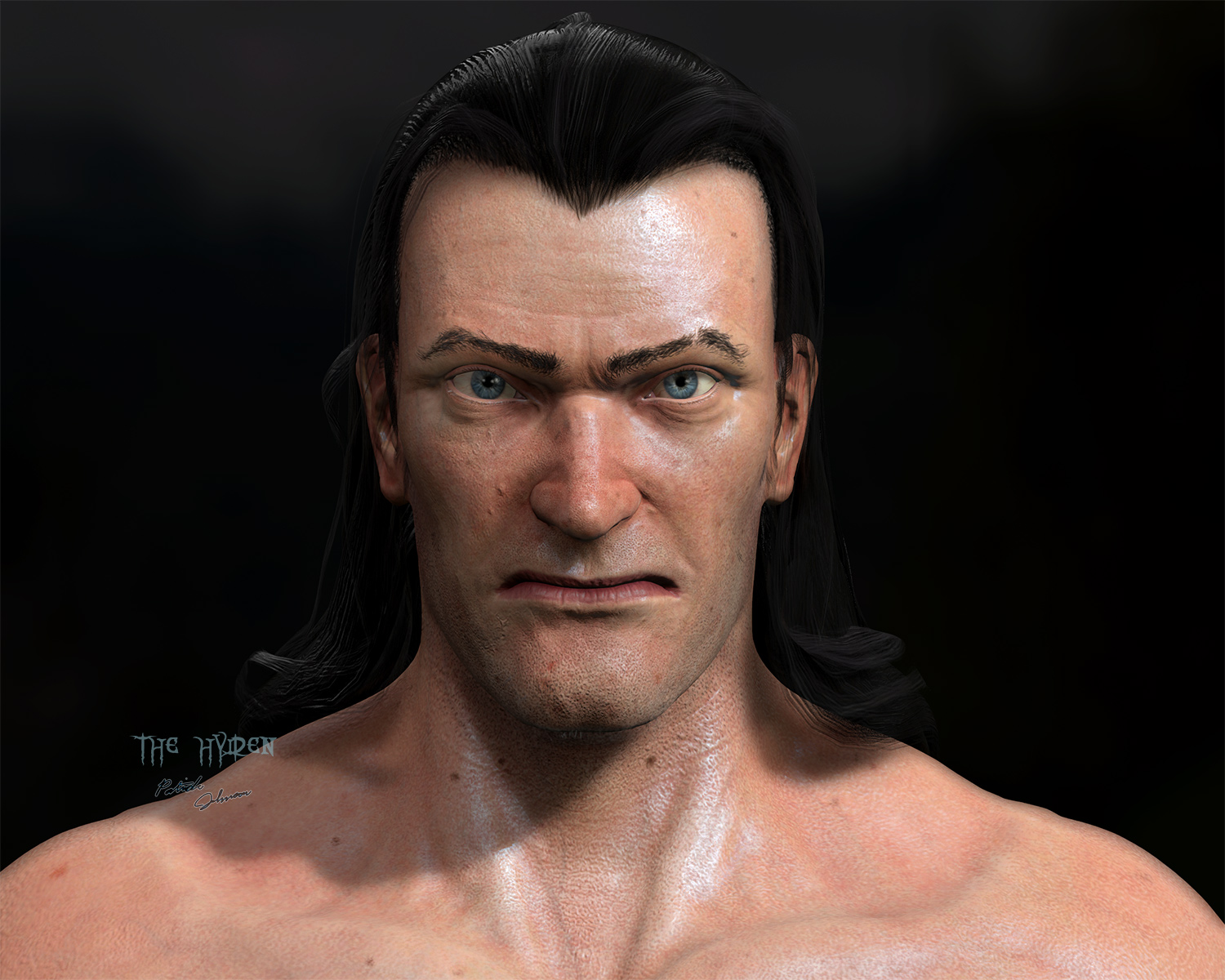 Human Kain Front Chin Reduced