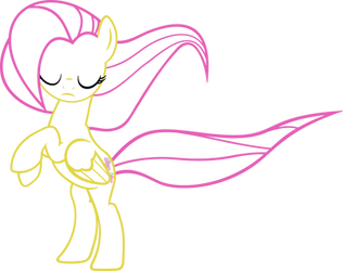 Windswept Fluttershy Outline