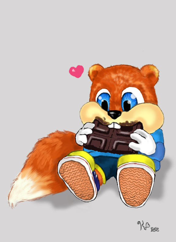 Conker Likes Chocolate by girfreak8 on DeviantArt