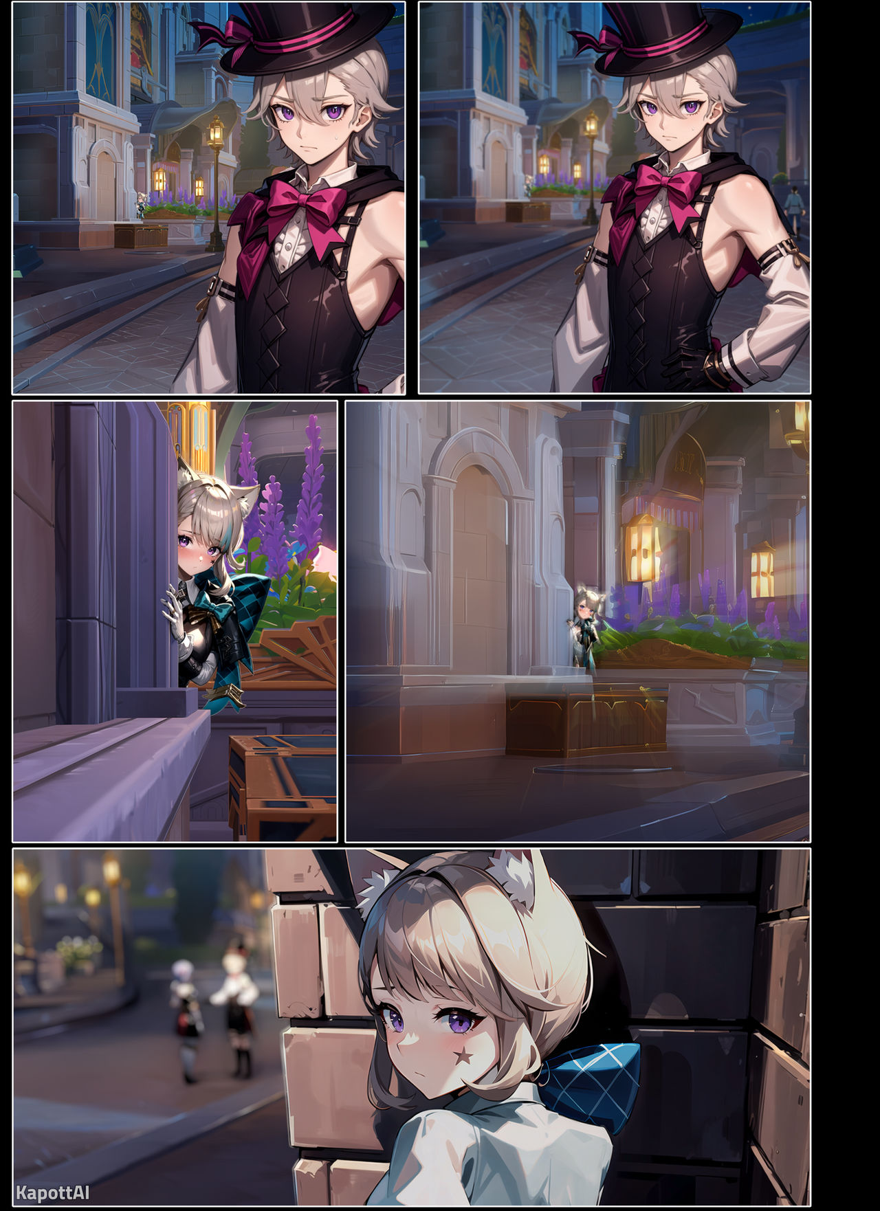 Why is Lynette hiding? by KapottAI on DeviantArt