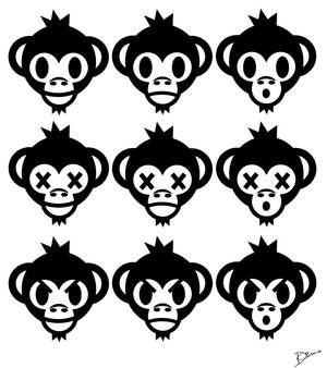 Monkey Logo Emotions