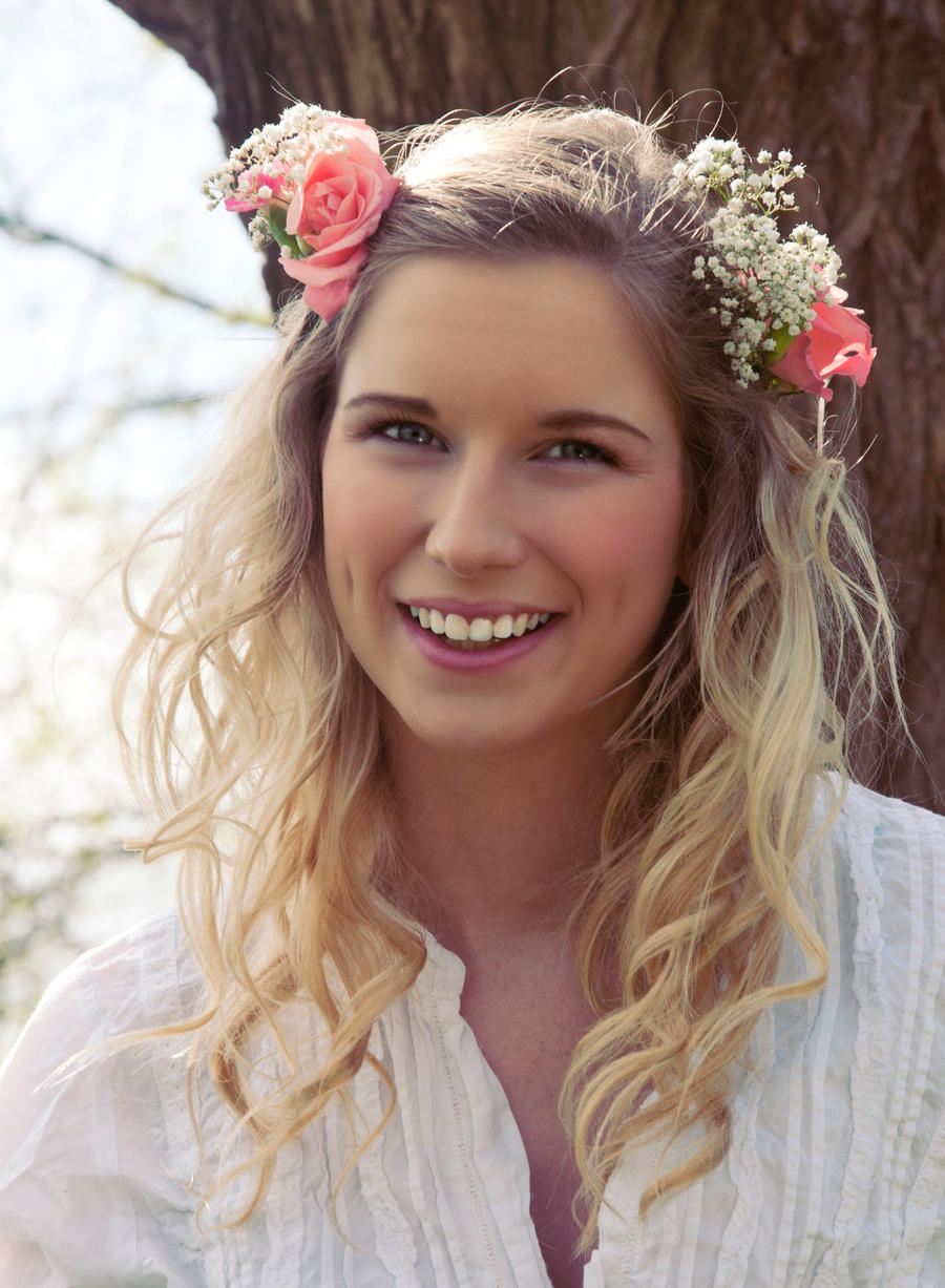 flowers in her hair