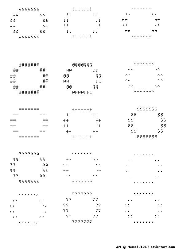 ASCII Circles by Nomad-1217 on DeviantArt