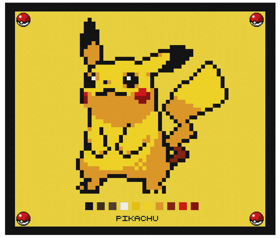 Pixel Art Of Pikachu