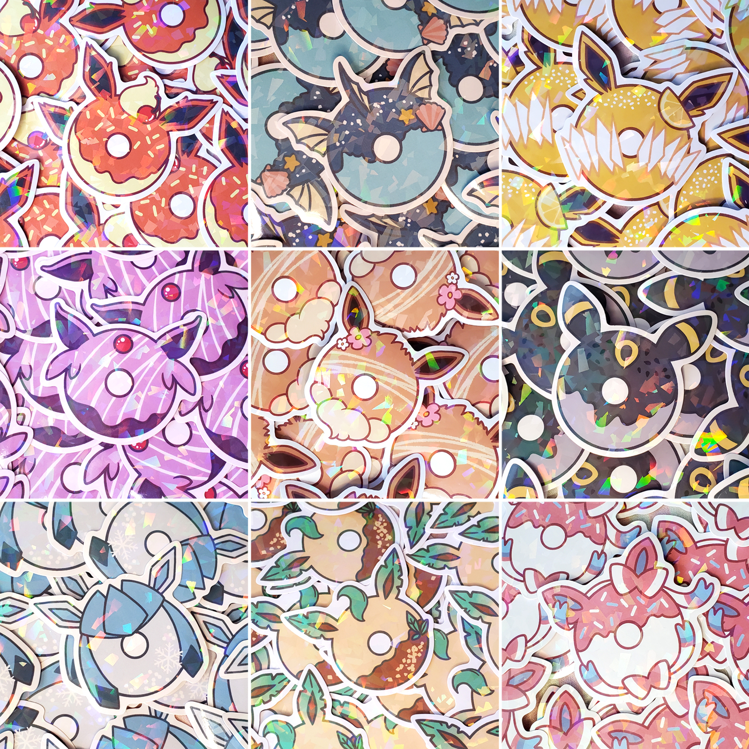 Cute and Kawaii Eeveelution Pokemon Stickers for Boys and Girls of All Ages