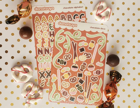 Chocolate Deco and Alphabet Stickers