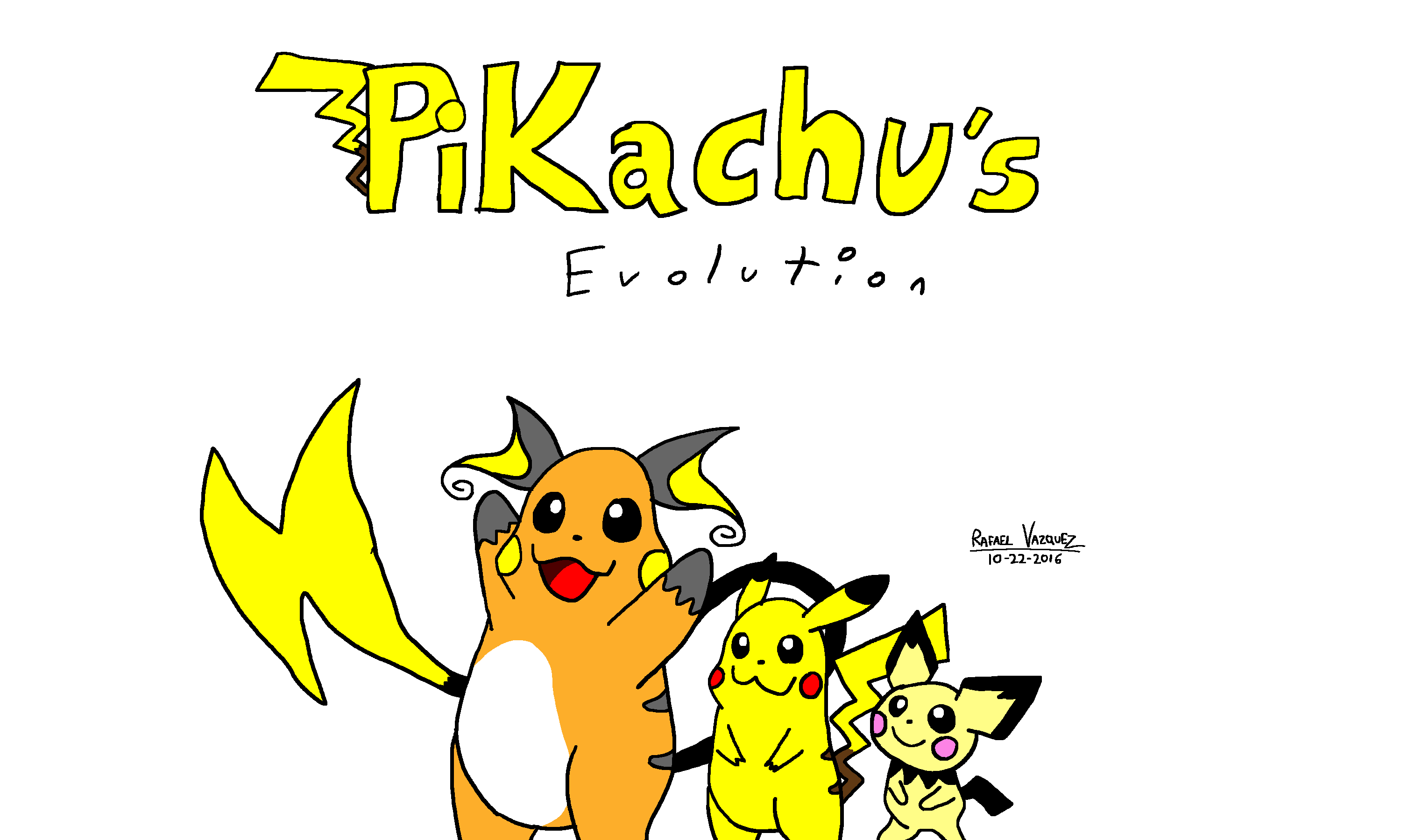 Pikachu Evolution (Shiny) by Bhrunno on DeviantArt