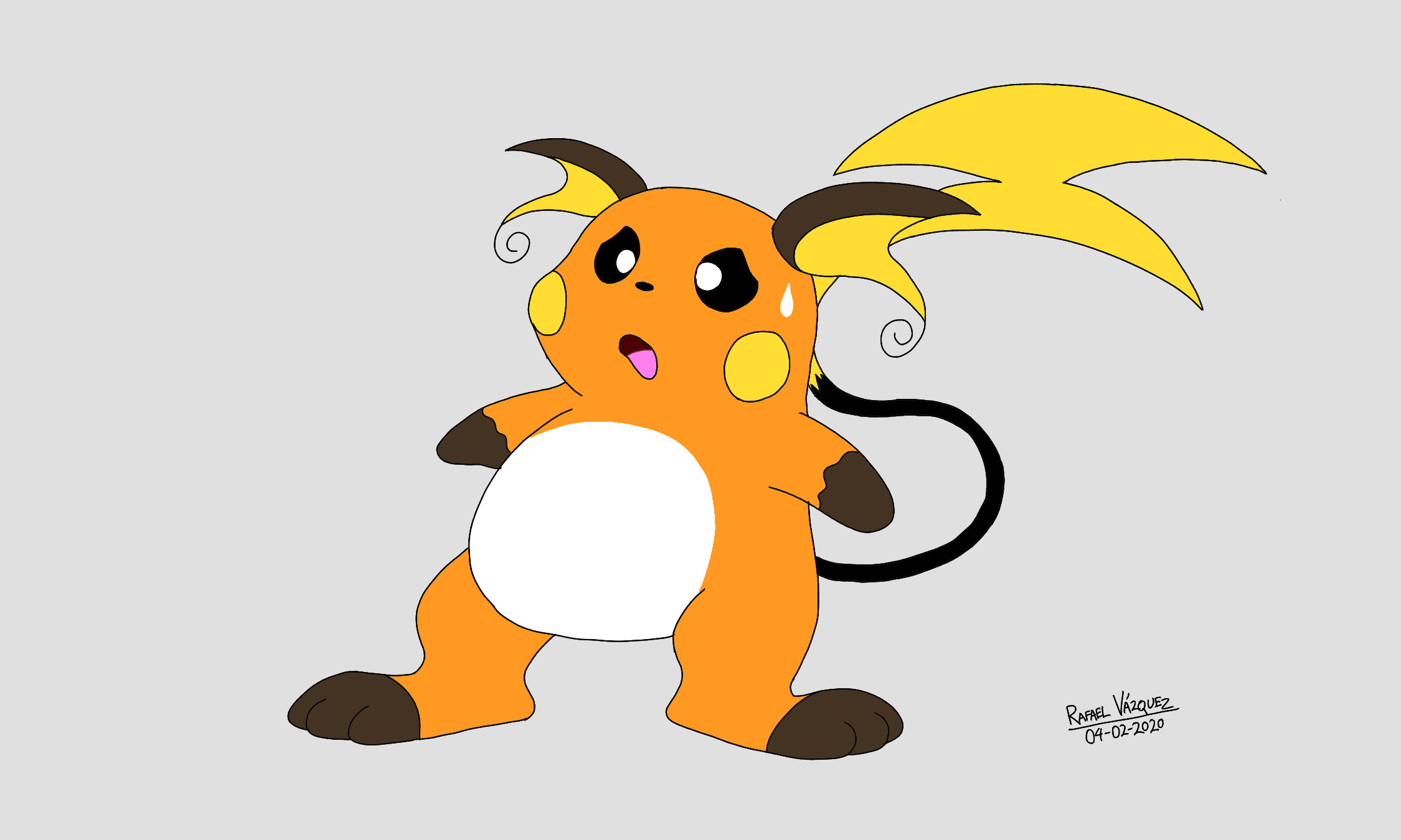 Ffeamle Raichu Raichu drawing 20 by Rafael-Arts on DeviantArt