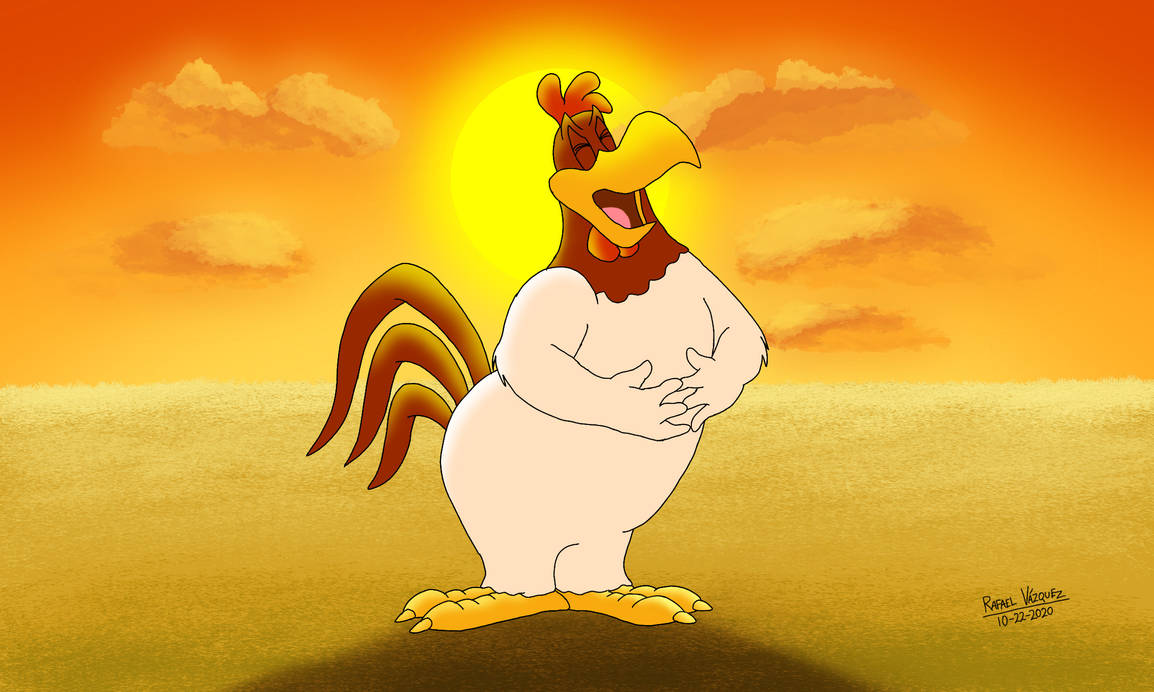 Foghorn Leghorn makes a wake up crow