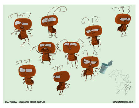 Cockroaches Character Designs