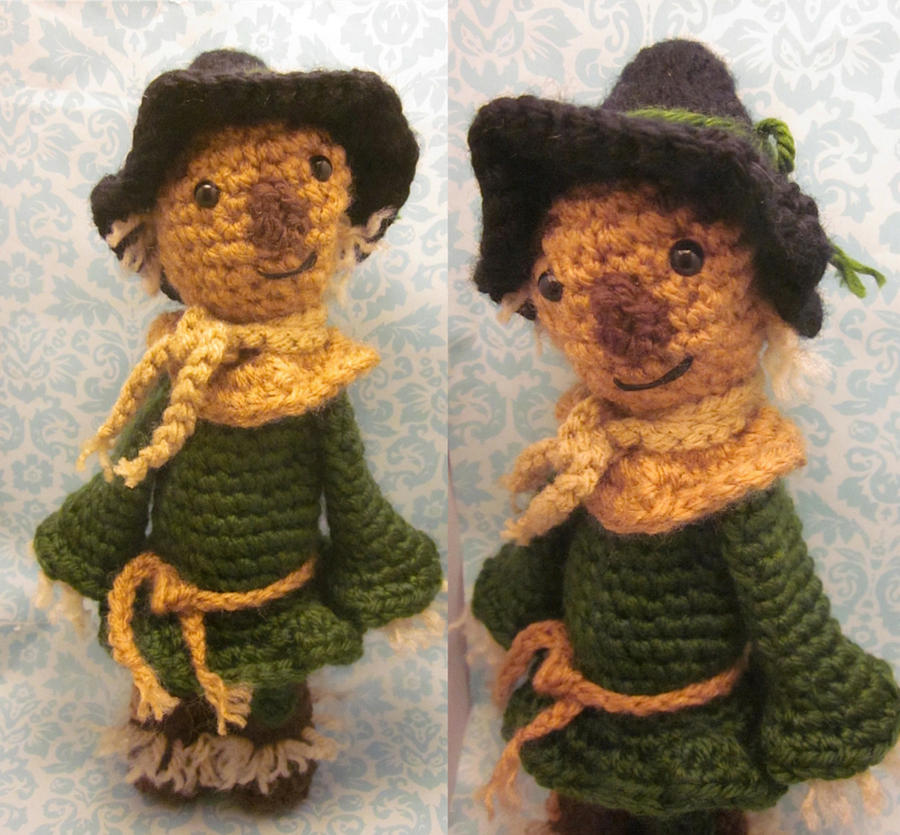 Scarecrow Wizard of Oz Amigurumi Crochet Doll by Spudsstitches on