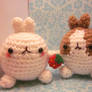 TWO Molang the Rabbit Bunny Amigurumi Crochet Doll