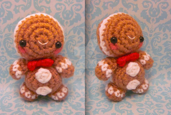 Lil Kawaii Christmas Gingerbread Man Amigurumi