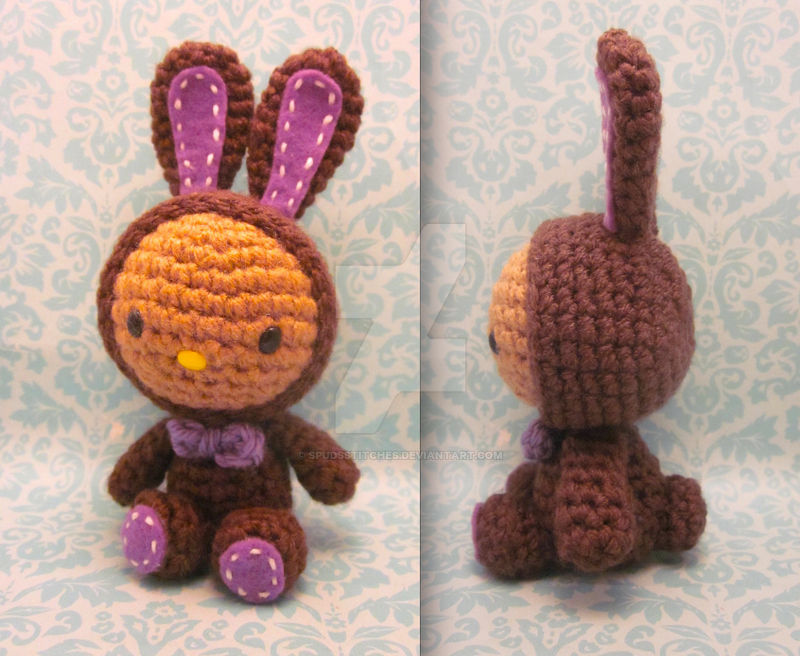 Hello Kitty Easter Chocolate Bunny Amigurumi 1