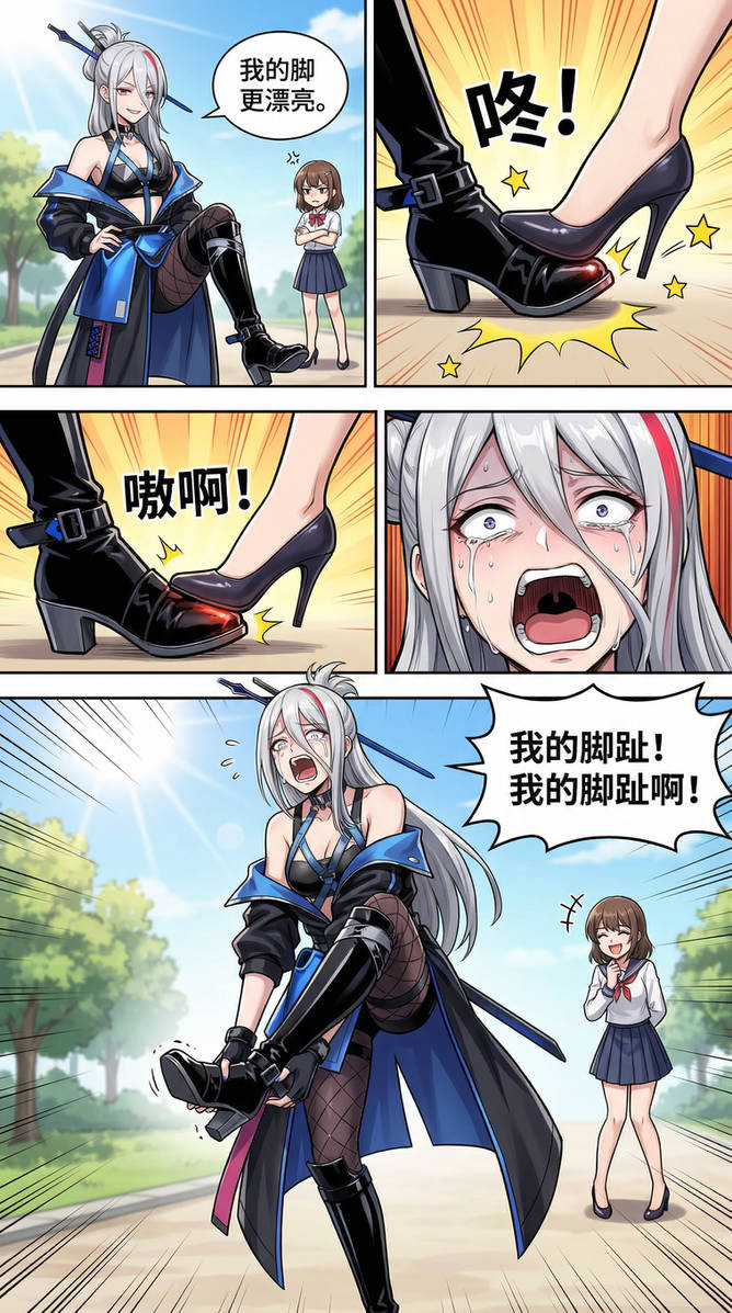 Aoba's toes got stomped on by WintaMito on DeviantArt