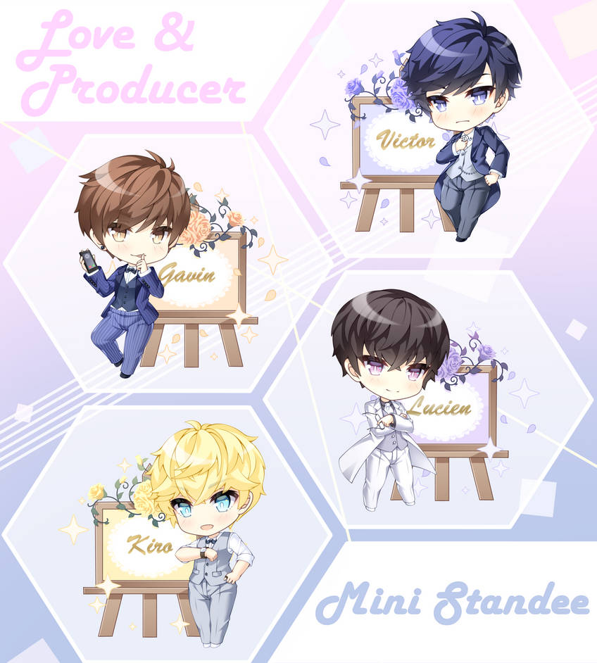 Details about  / Love and Producer Victor Figure Keychain Mobile Phone Support Holder Acrylic