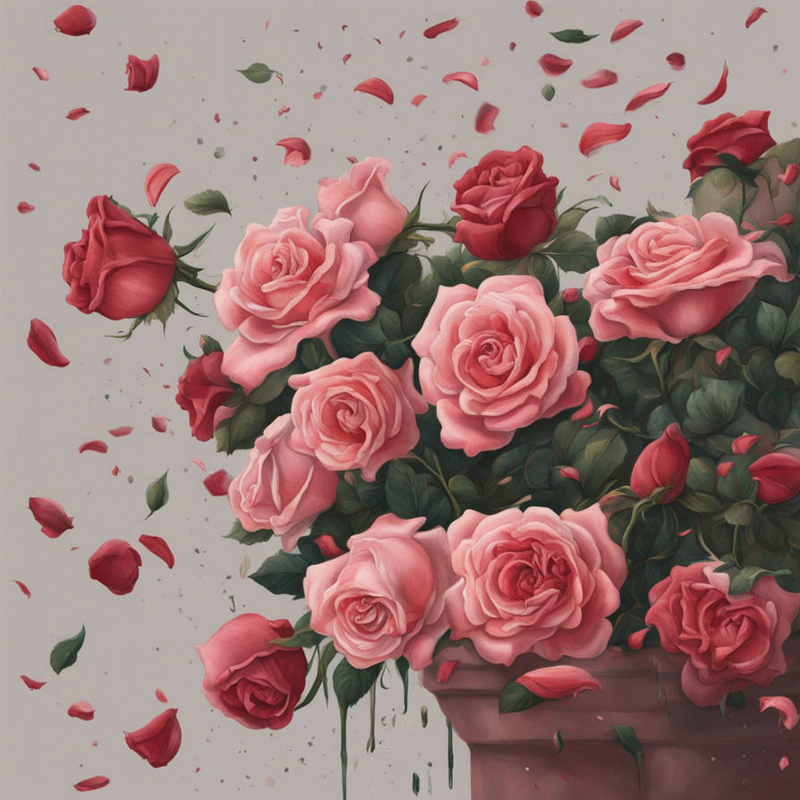 Falling Roses Cartoon Roses Falling by CinnamonSchumann on DeviantArt