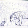 Wolf and rabbit - sketch