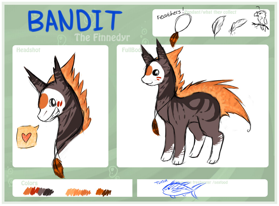 Bandit the Finnedyr Ref Sheet