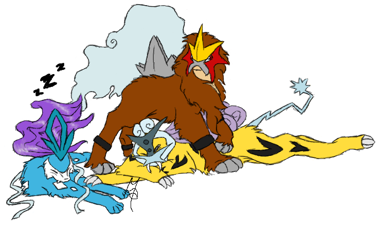 Entei, Suicune and Raikou