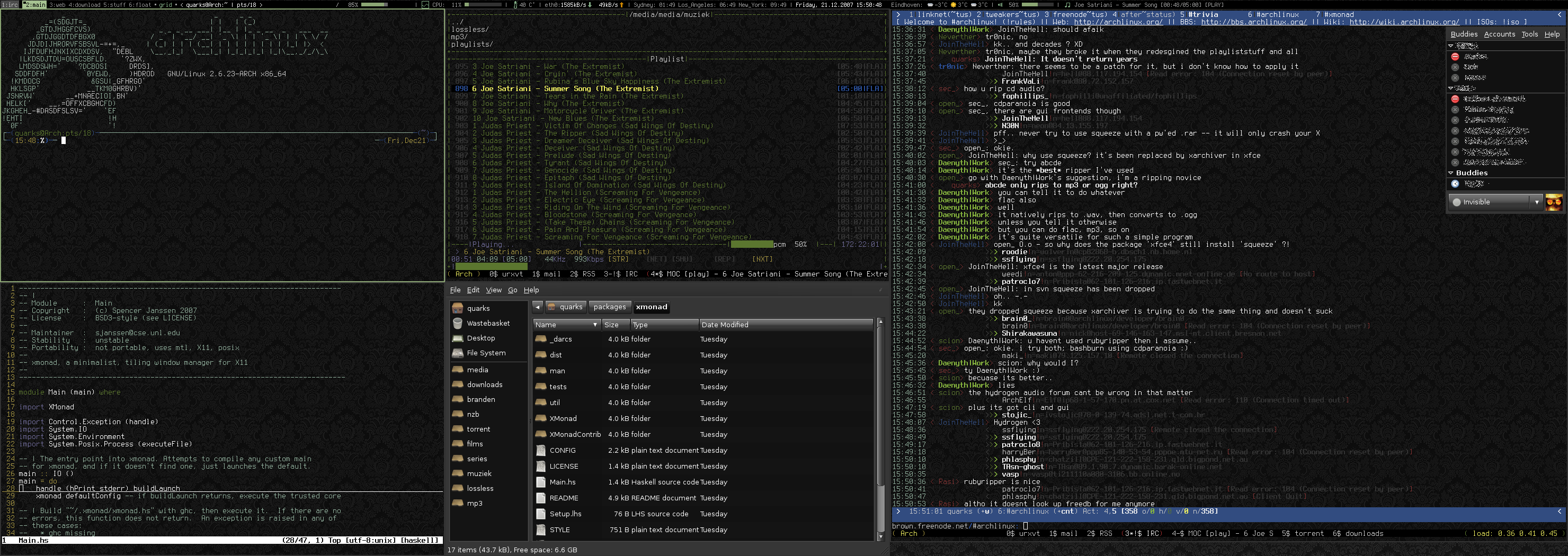 Arch linux and XMonad WM by Jboost on DeviantArt