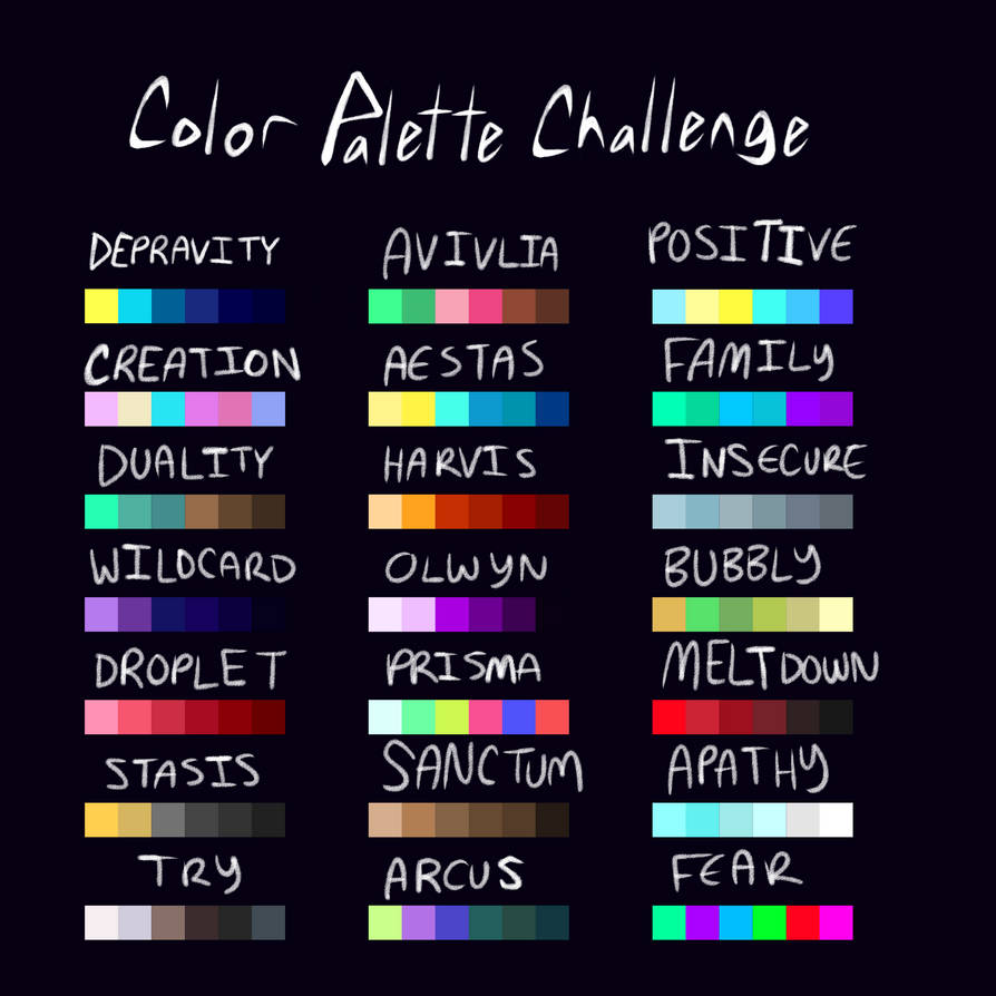 Color Path Challage Color Palette Challenge by April-Kingrose on DeviantArt