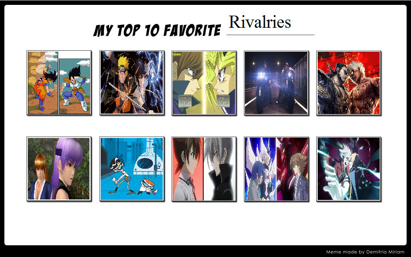 My Favorite Top 10 Rivalries by JasonPictures on DeviantArt