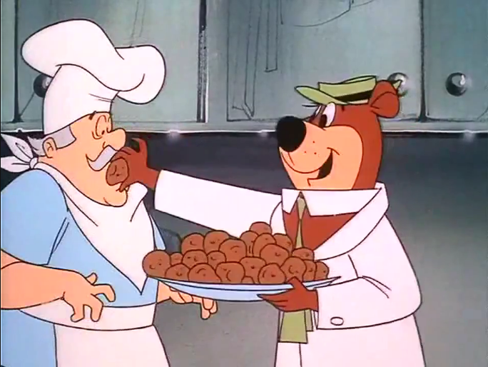 Yogi Gives Otto His Dessert