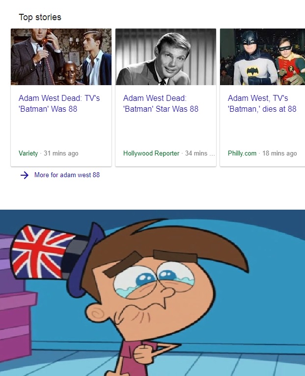 Timmy Turner Crying About Adam West's Death